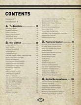 12 Bones Smokehouse by Bryan & Angela King hardback cookbook — contents pages