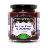 Mudgeeraba Spices Indian Date & Almond Chutney Mild 330g jar front