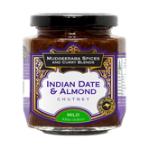 Mudgeeraba Spices Indian Date & Almond Chutney Mild 330g jar front