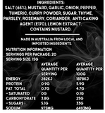 Uncle Mungos Lemon & Herb ingredients