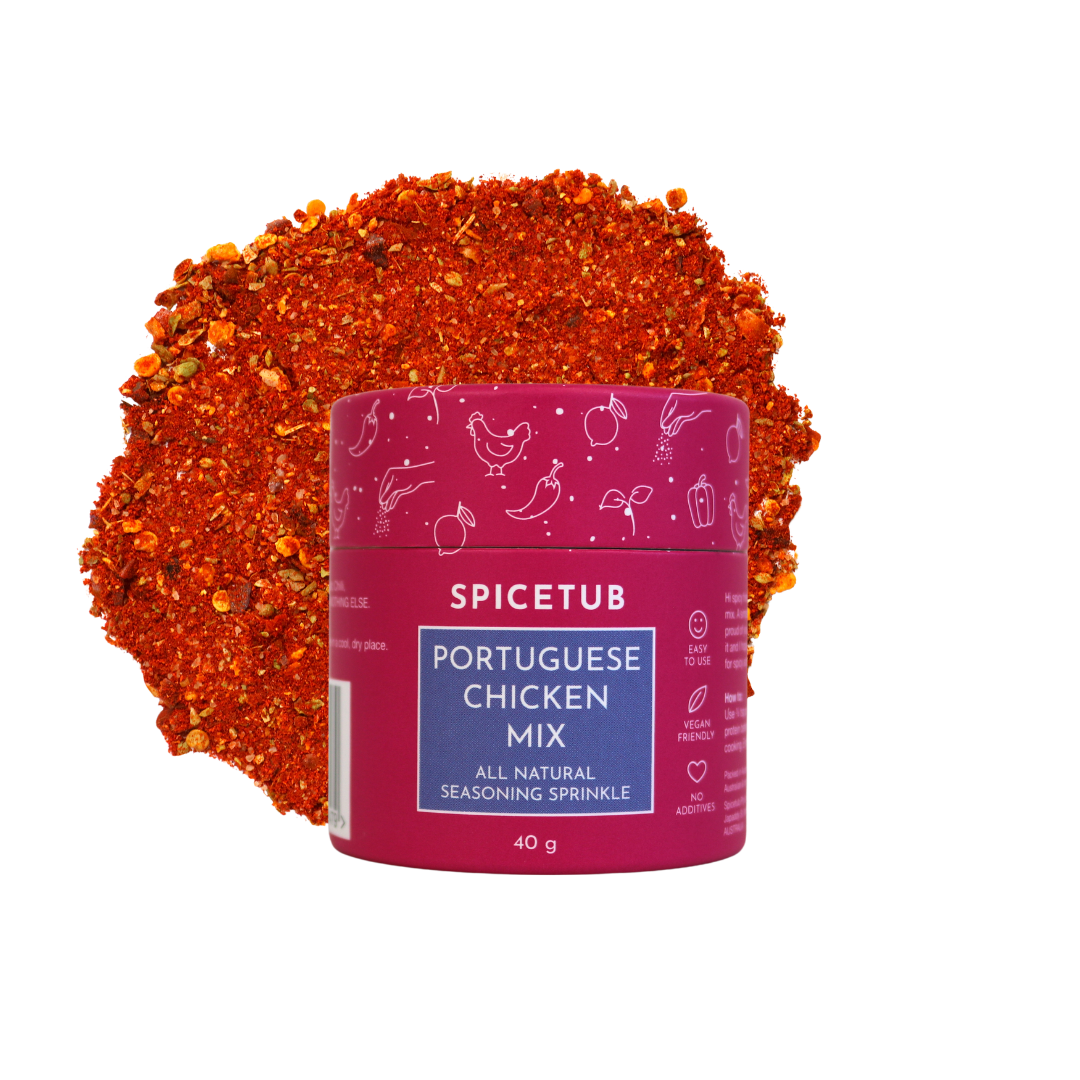 Spicetub Portuguese Chicken Mix all-natural peri-style chicken seasoning 40g tub