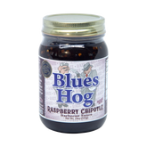 Blues Hog Raspberry Chipotle BBQ Sauce 539g glass pint jar — front of the jar