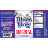 Blues Hog Original BBQ Sauce — full label and ingredients