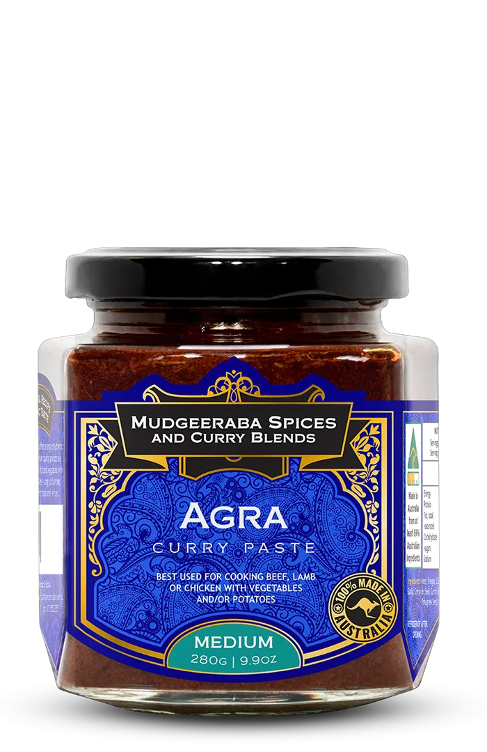 Mudgeeraba Spices Agra Curry Paste Medium 280g jar