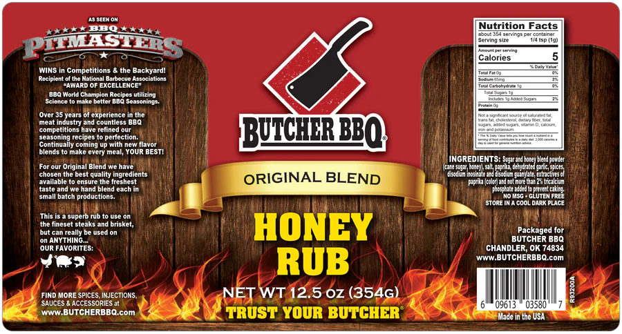 BUTCHER BBQ: Honey Rub – 354g