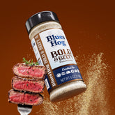 Blues Hog Bold & Beefy Seasoning — seasoned brisket on a board