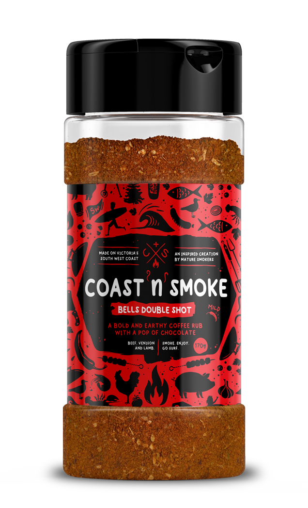 COAST N SMOKE: Bells Double Shot Rub – 170g