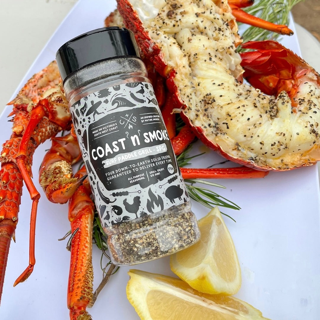 COAST N SMOKE: Surf Paddle Grill (Salt Pepper Garlic SPG) Seasoning Rub β 170g