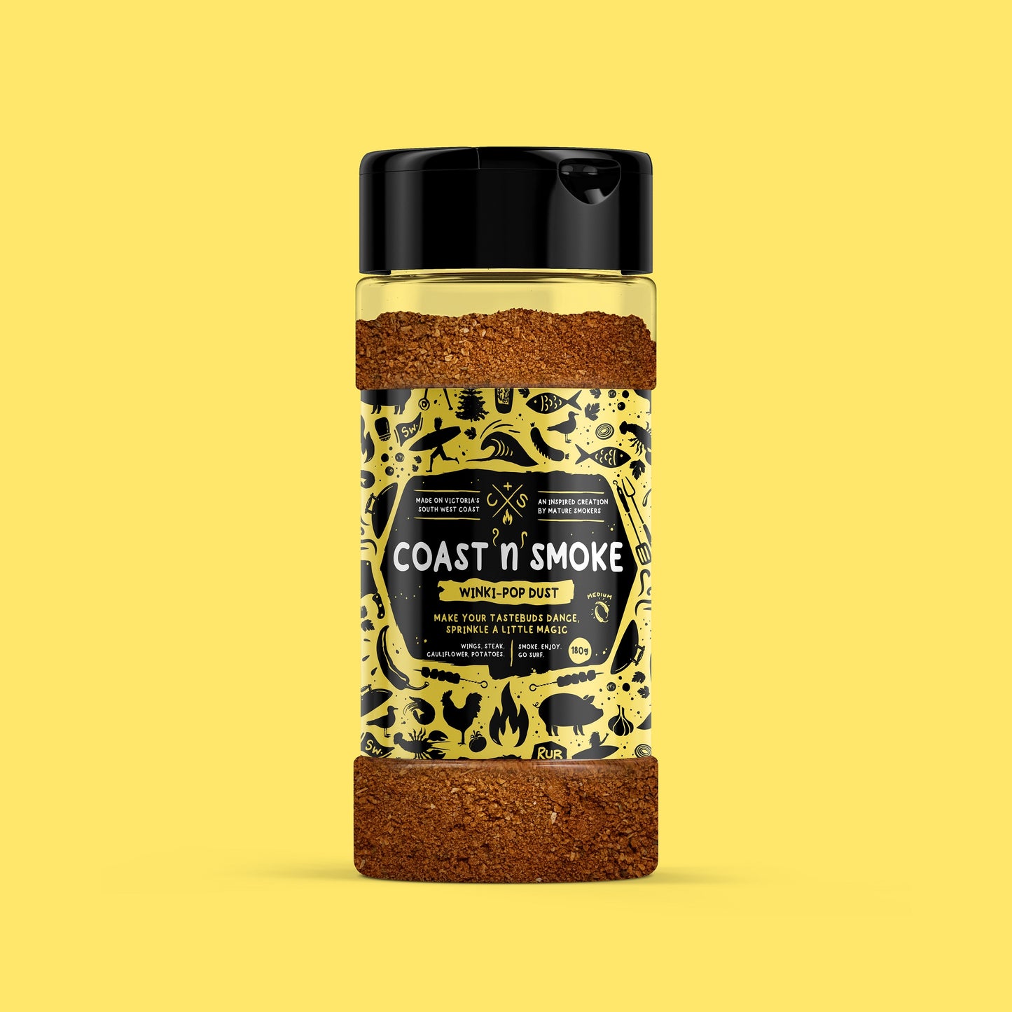 COAST N SMOKE: Winki-POP Dust Seasoning Rub β 180g