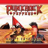 Punk Rock Peppers Happy Cayanero hot sauce label artwork