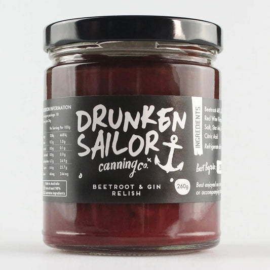 DRUNKEN SAILOR: Beetroot & Gin Relish β 260g
