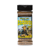 Heavenly Hell Bronco Layne beef rub 150g — front of the shaker on transparent background