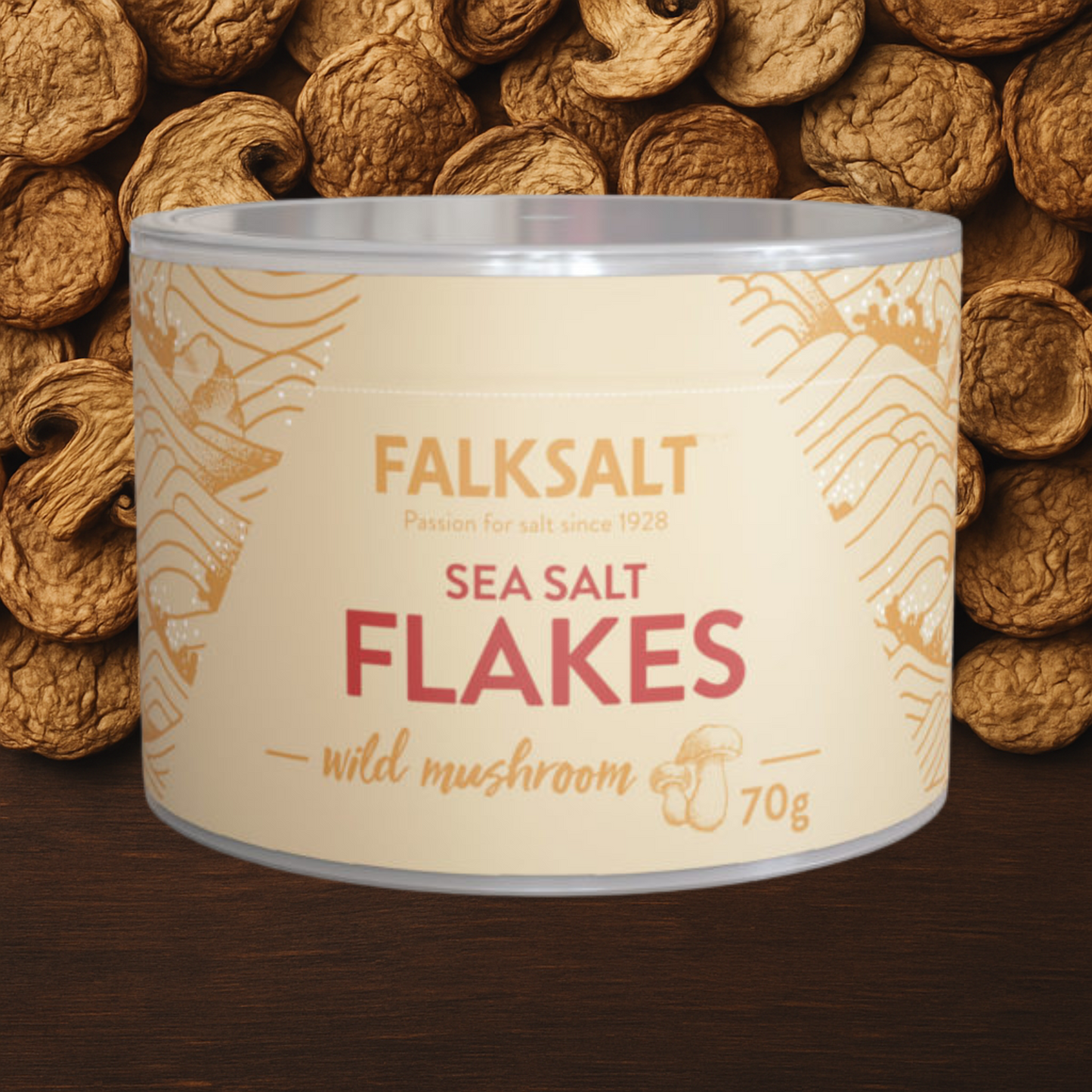 FALKSALT: Sea Salt Flakes Wild Mushroom - 70g