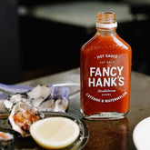 Fancy Hank's Cayenne & Watermelon Hot Sauce 200ml - bronze medal hot sauce label detail