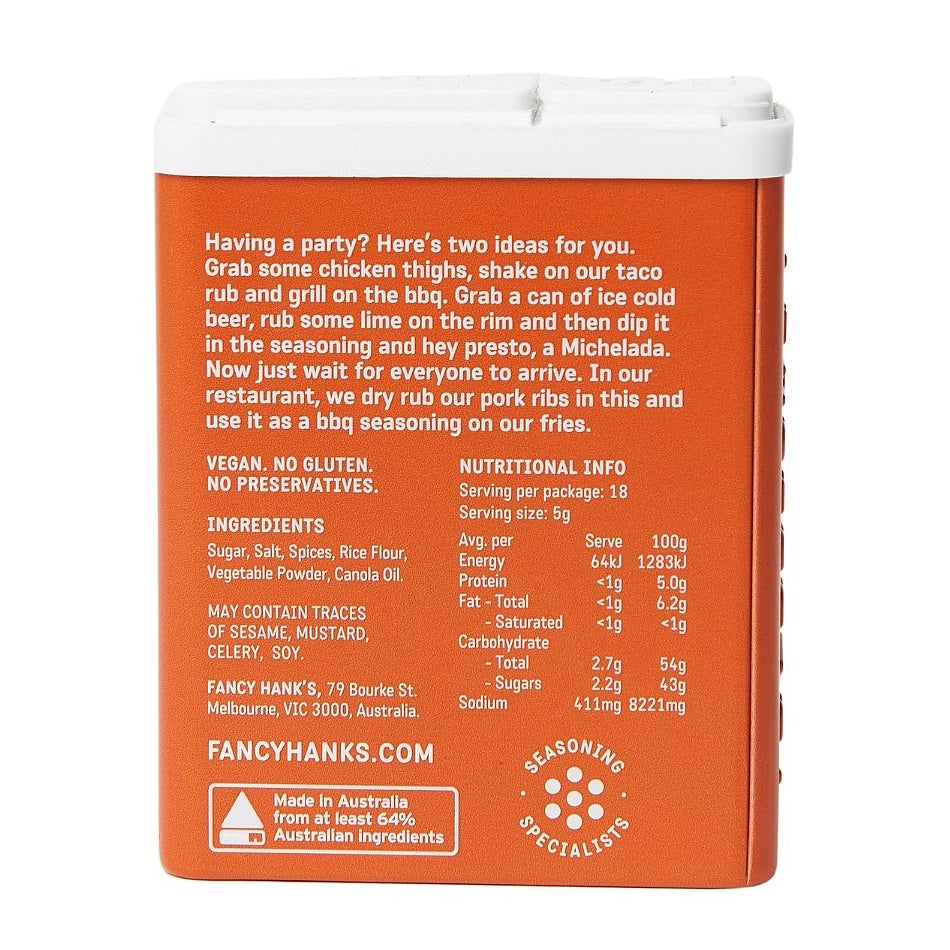 FANCY HANKS: Taco Rub Seasoning – 90g