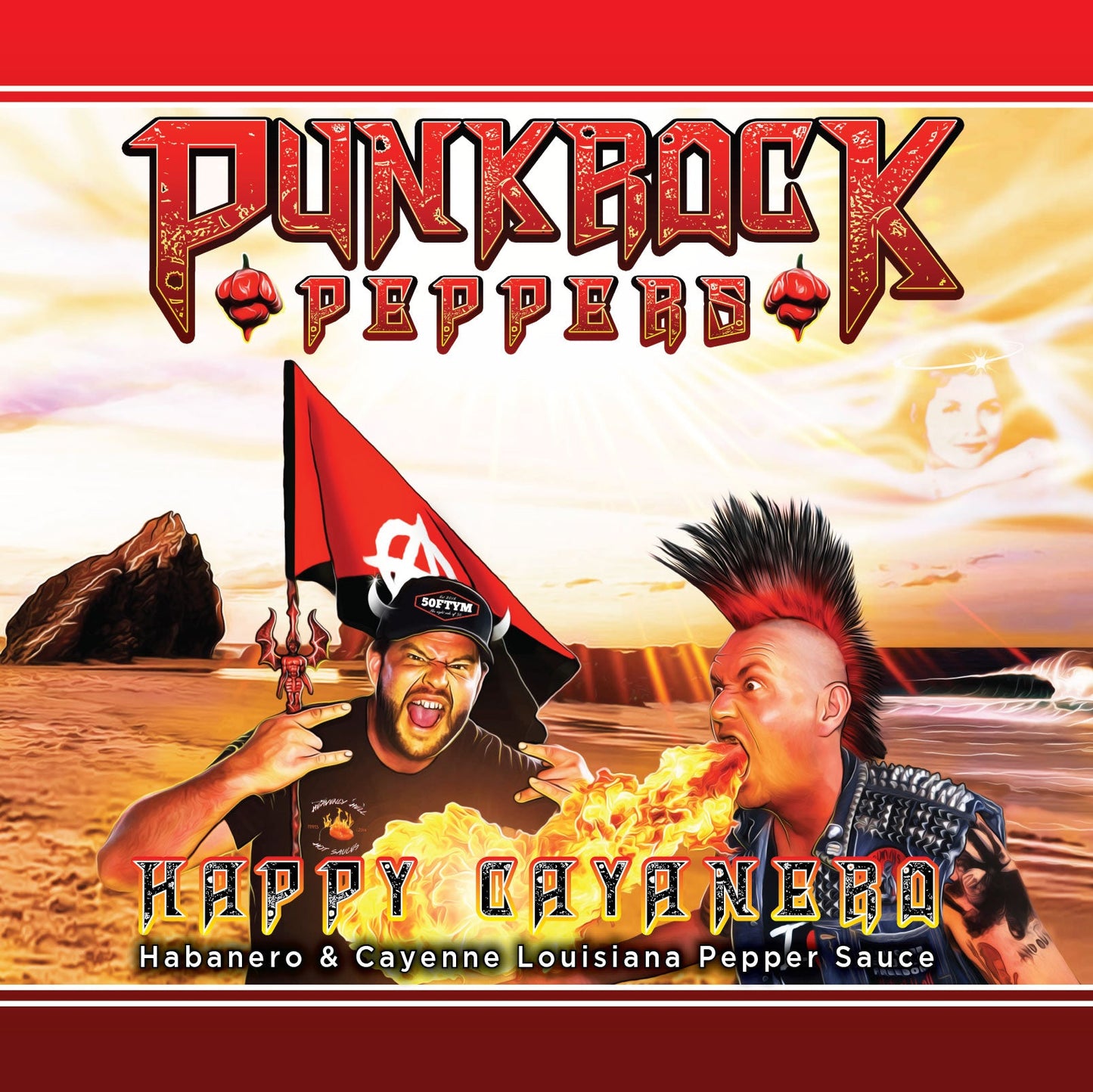 Heavenly Hell Punk Rock Peppers Happy Cayanero