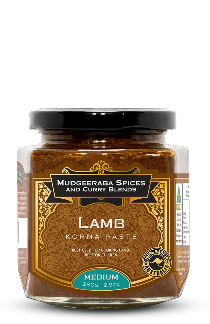 Mudgeeraba Spices Lamb Korma Curry Paste Medium 280g jar