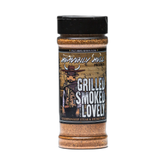 Heavenly Hell The Grilled The Smoked and The Lovely steak & brisket rub 150g — front of the shaker on transparent background