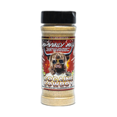 Heavenly Hell Cocaine Cowboy garlic butter mushroom all-purpose rub 150g — front of the shaker on transparent background
