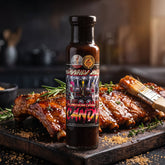 Championship Candy BBQ glaze styled with candied ribs