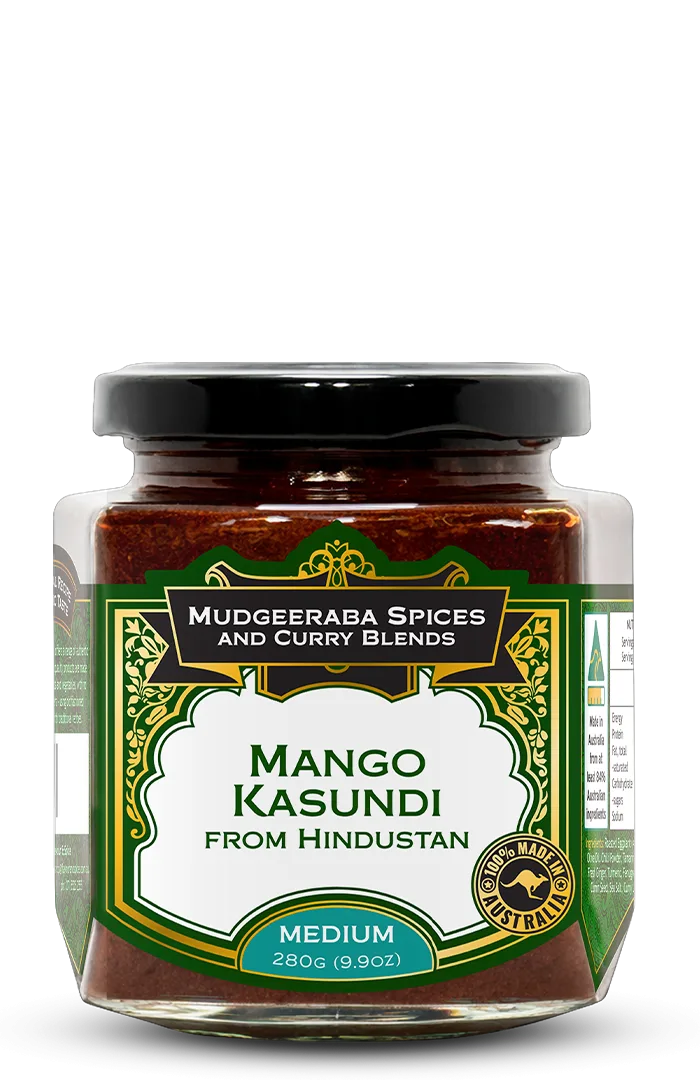 Mudgeeraba Spices Mango Kasundi from Hindustan Medium 280g jar