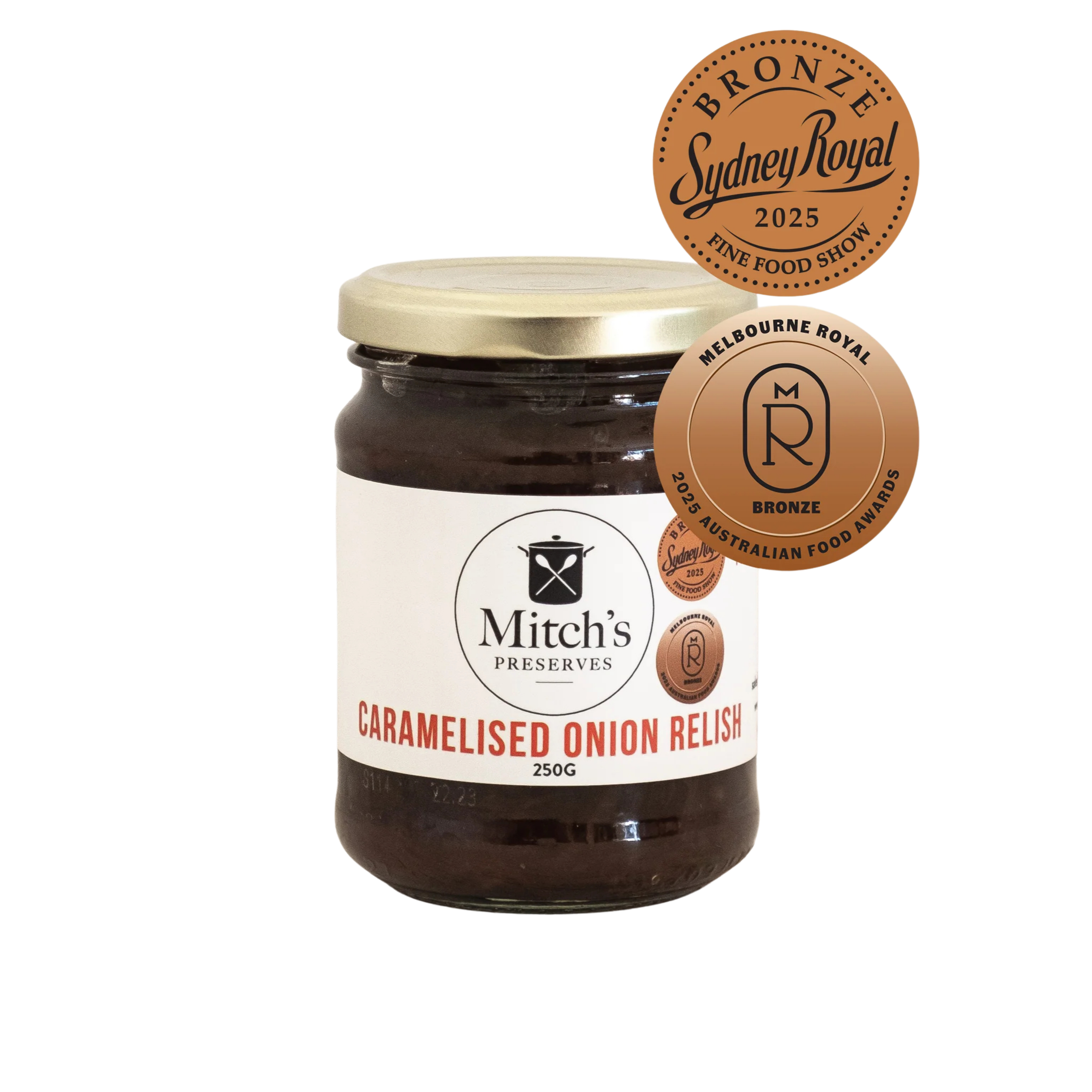 Mitch's Preserves Caramelised Onion Relish 250g jar