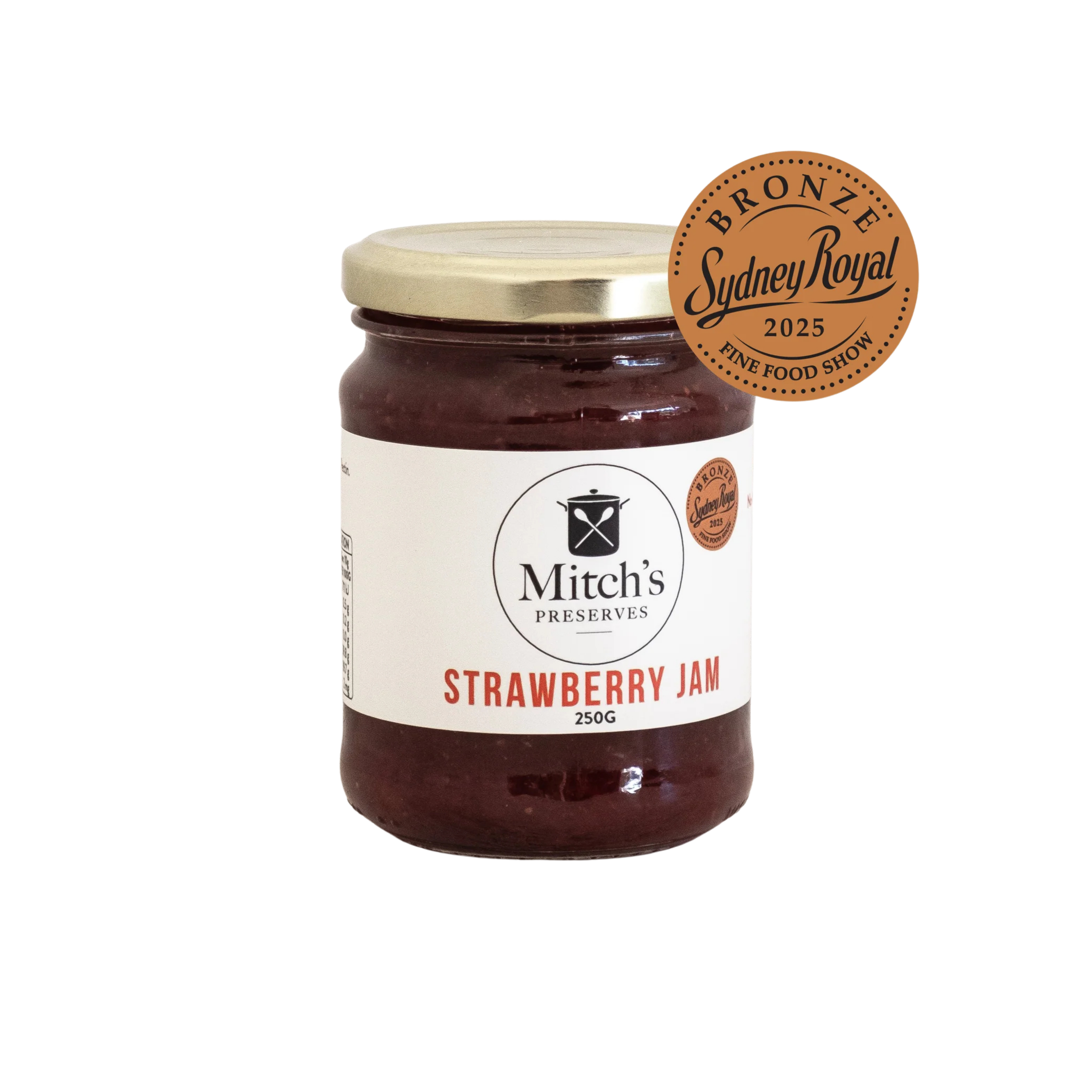Mitch's Preserves Strawberry Jam 250g jar