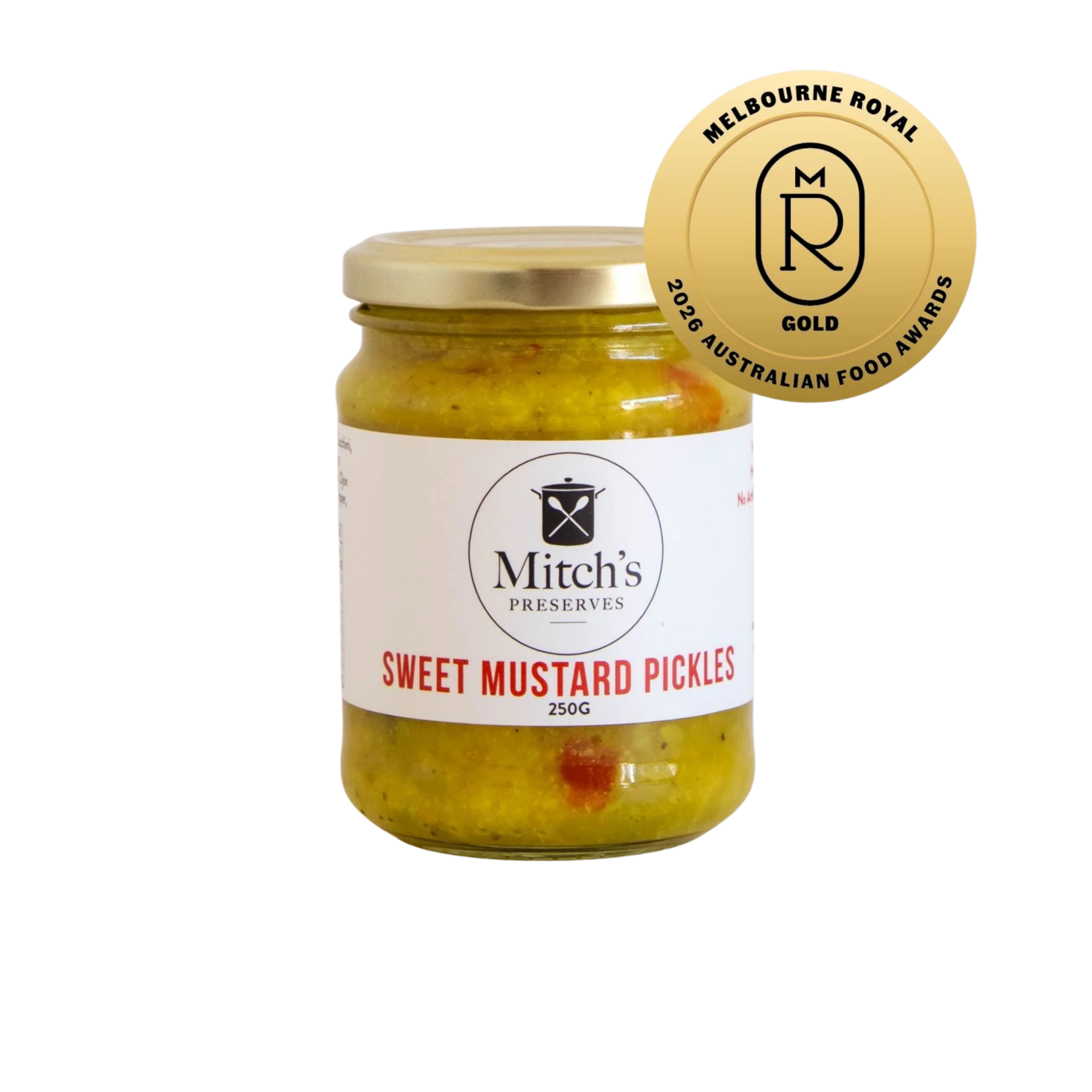 Mitch's Preserves Sweet Mustard Pickles 250g jar