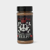 Loot N Booty BBQ What's Your Beef Rub 397g jar - front