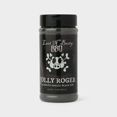 Loot N Booty BBQ Jolly Roger Jalapeno Garlic black rub 397g jar - front