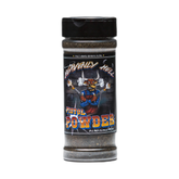 Heavenly Hell Pistol Powder espresso beef rub 150g — front of the shaker on transparent background