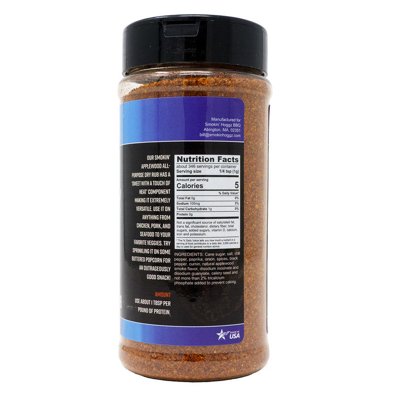 SMOKIN HOGGZ: Applewood All Purpose BBQ Rub - 346g