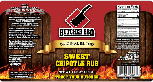 BUTCHER BBQ: Sweet Chipotle Rub – 326g
