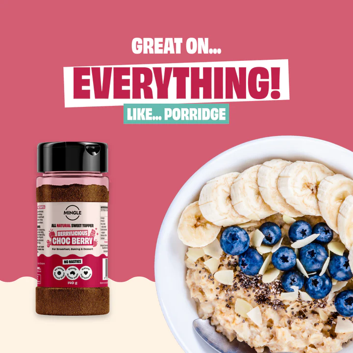 MINGLE SEASONING: Choc Berry Crunch Sweet Rub Topper - 140g