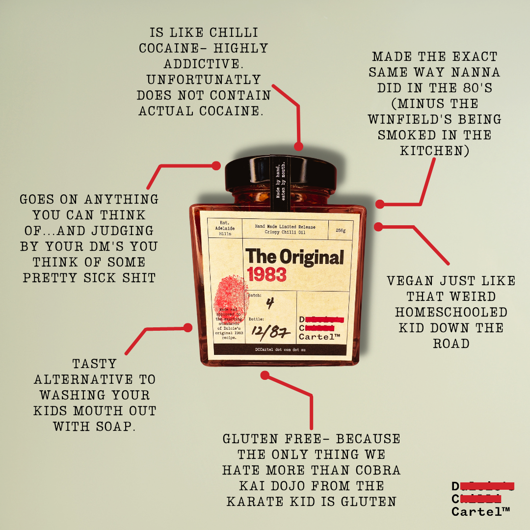 DC CARTEL: The Original 1983- Limited Release Crispy Chilli Oil - 268g
