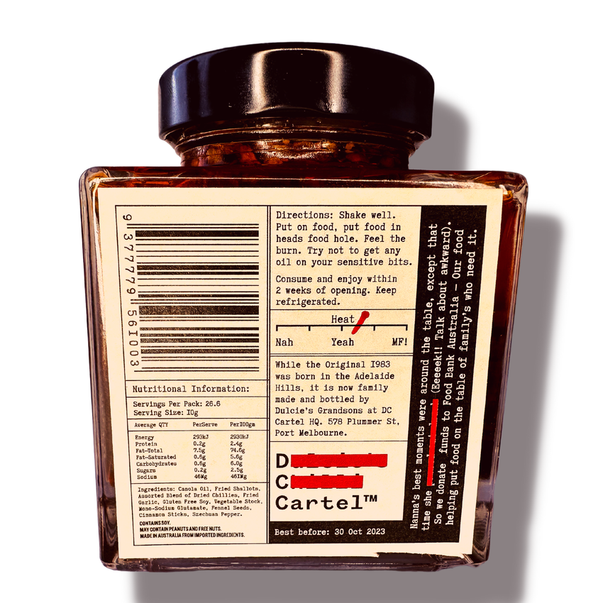DC CARTEL: The Original 1983- Limited Release Crispy Chilli Oil - 268g