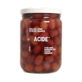 ACIDE Mulled Wine Pickled Grapes 500g pickle, front of jar on transparent background