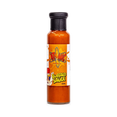 Atomic Chicken Buffalo Hot Sauce 250ml, front of bottle on transparent background