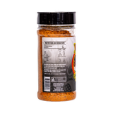 Atomic Chicken Charcoal Chicken Seasoning Rub 280g, side label detail, transparent background