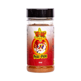 Atomic Chicken Chicken Peri Peri Seasoning Rub 200g, front of shaker on transparent background