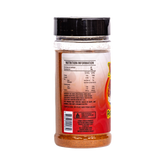 Atomic Chicken Chicken Peri Peri Seasoning Rub 200g, side label detail, transparent background