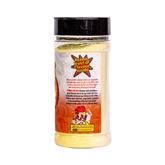 Atomic Chicken Chicken Salt Seasoning 330g, ingredients and nutrition panel, transparent background
