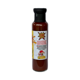 Atomic Chicken Honey Mango BBQ Sauce 250ml, back label and ingredients, transparent background