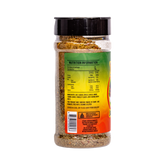 Atomic Chicken Jamaican Jerk Seasoning Rub 220g, side label detail, transparent background