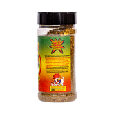 Atomic Chicken Jamaican Jerk Seasoning Rub 220g, ingredients and nutrition panel, transparent background