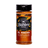Butchers Axe El Hacha Tex-Mex seasoning 165g shaker, front label, product only on transparent background