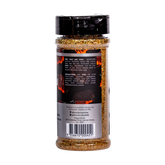 Butchers Axe Gyros rotisserie seasoning 180g shaker, side label detail, transparent background