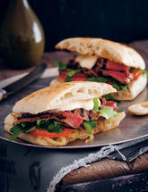 BBQ Companion by Ben O'Donoghue hardback cookbook — Aussie steak sandwich recipe page