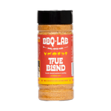 BBQ Lab True Blend all-purpose seasoning salt jar front, transparent