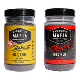 Barbecue Mafia Brisket Hack Pack — OG Steakout beef rub and The Steakout rub on transparent background